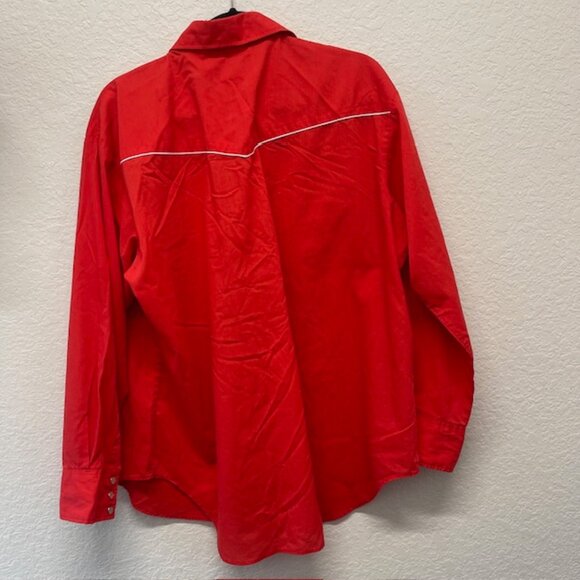 Vintage High Noon Western Shirt-Pearl Snap RED Men's Medium - Picture 3 of 9